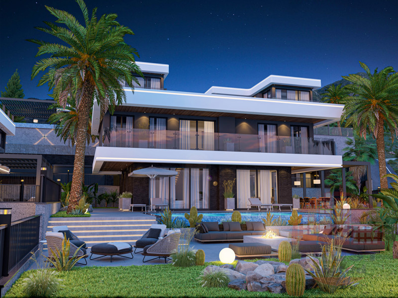 Luxury villas in Alanya suitable for obtaining Turkish citizenship through investment