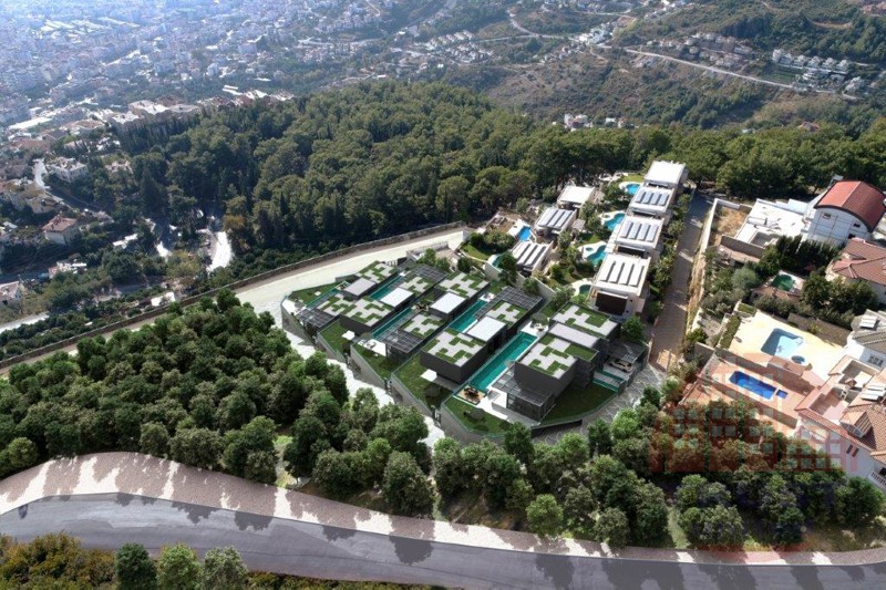 Deluxe villas with charming sea and Alanya castle views