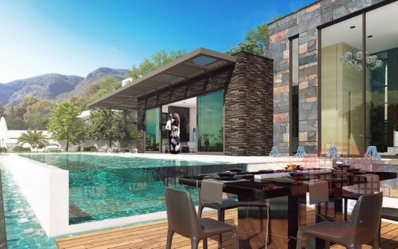 Deluxe villas with charming sea and Alanya castle views