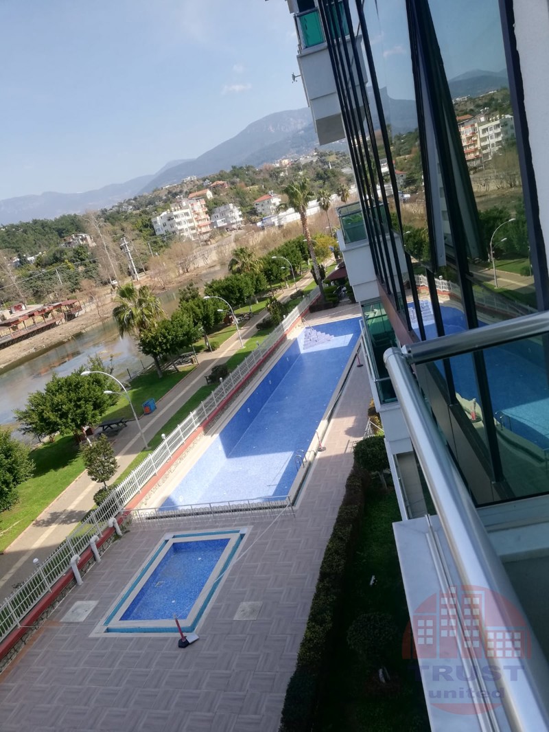 Spacious 2+1 furnished apartment with river view in Kestel, Alanya