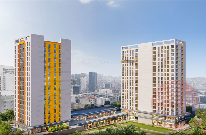 Premium apartments in minimalistic residential complex in Basin Ekspres, Istanbul