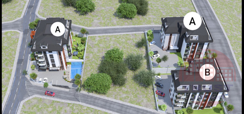 Modern urban residence in Alanya Center