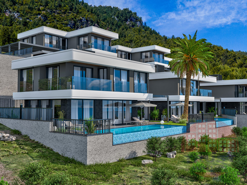 Luxury villas in Alanya suitable for obtaining Turkish citizenship through investment