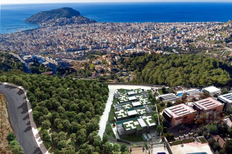 Deluxe villas with charming sea and Alanya castle views