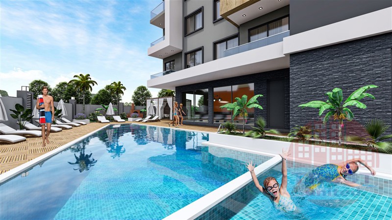 Brand new 1+1 apartment in green and calm area of Avsallar, Alanya