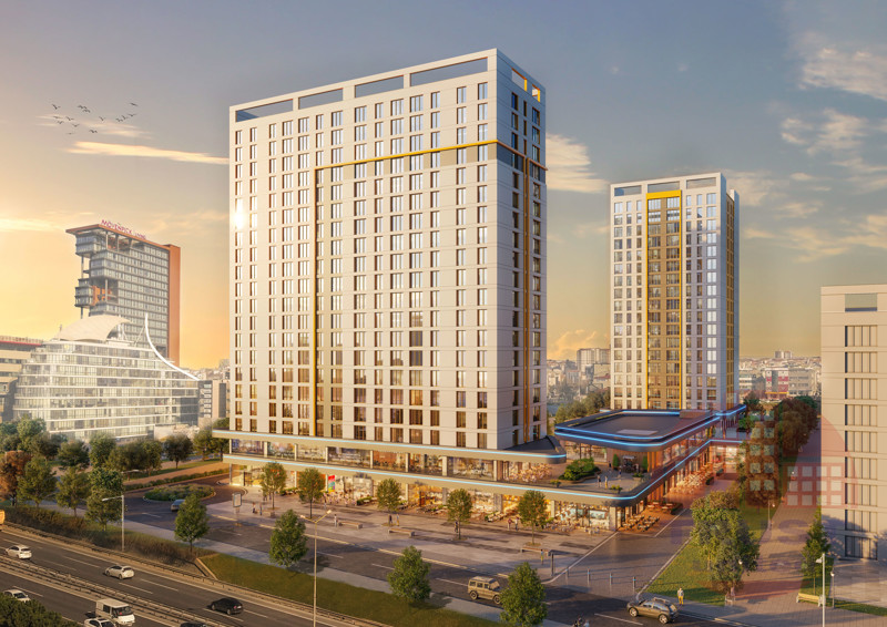 Premium apartments in minimalistic residential complex in Basin Ekspres, Istanbul