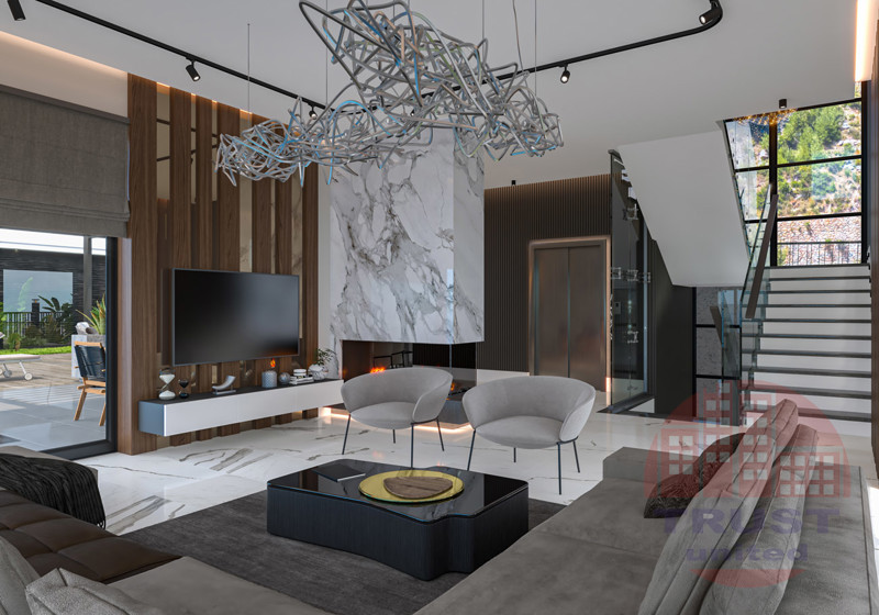 Luxury villas in Alanya suitable for obtaining Turkish citizenship through investment