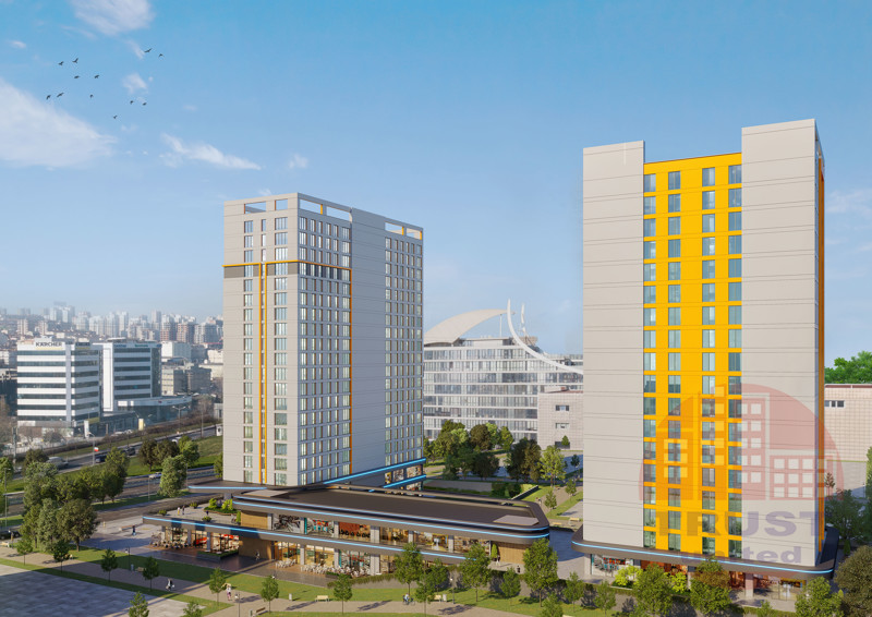 Premium apartments in minimalistic residential complex in Basin Ekspres, Istanbul