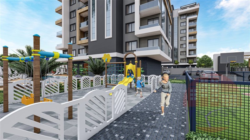 Brand new 1+1 apartment in green and calm area of Avsallar, Alanya