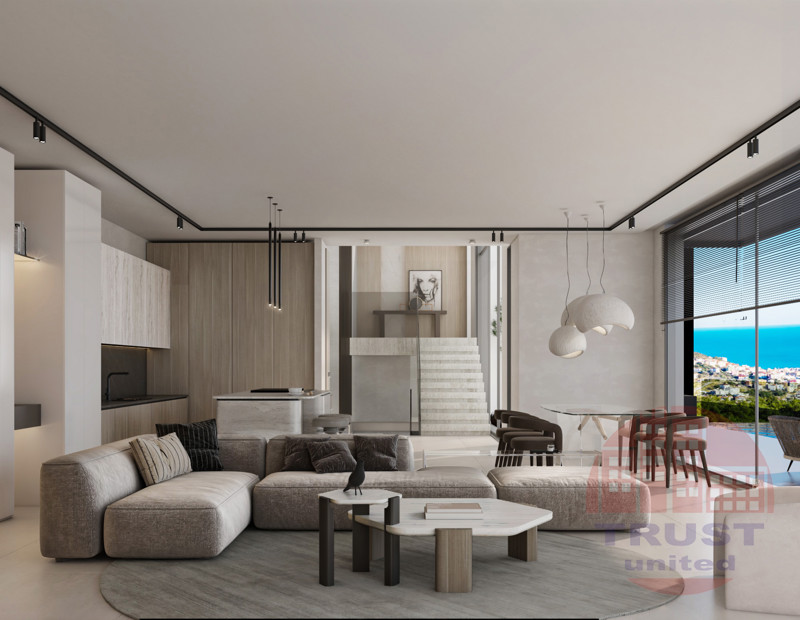 Deluxe villas with charming sea and Alanya castle views