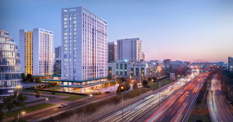 Premium apartments in minimalistic residential complex in Basin Ekspres, Istanbul