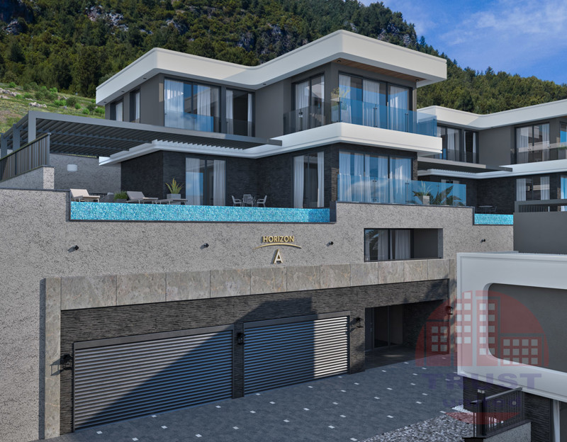 Luxury villas in Alanya suitable for obtaining Turkish citizenship through investment