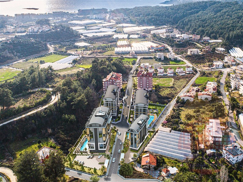 Brand new 1+1 apartment in green and calm area of Avsallar, Alanya