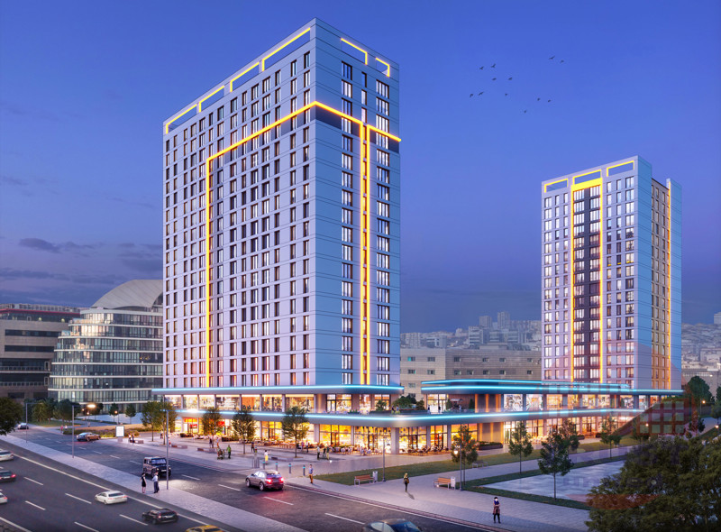 Premium apartments in minimalistic residential complex in Basin Ekspres, Istanbul