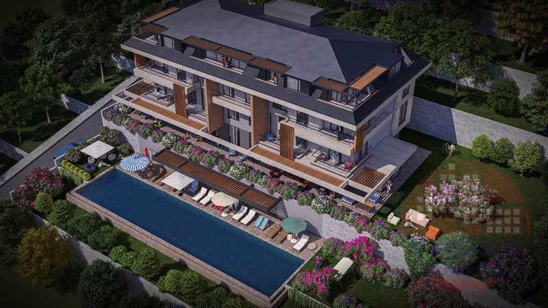 Royal apartments bear the beach in Alanya city center