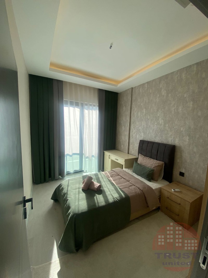Exclusive 2+1 furnished apartment with sea views in Avsallar, Alanya