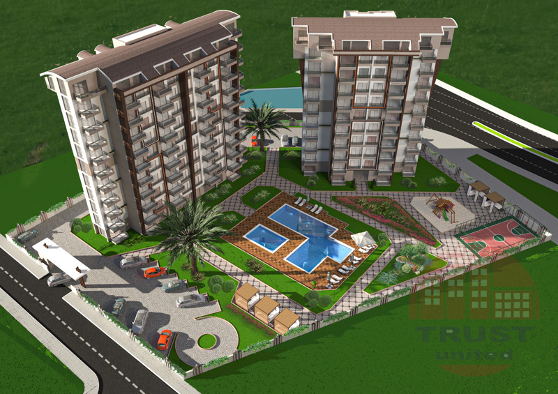 Contemporary family apartments in Gazipasha district of Alanya