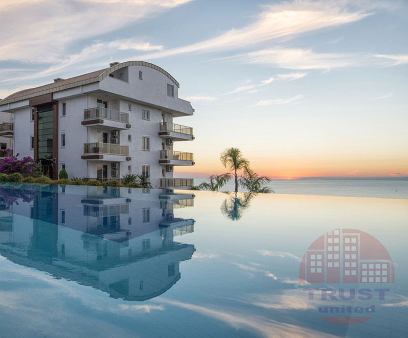 Spectacular 3+1 sea view penthouse in premium Konakli resort complex