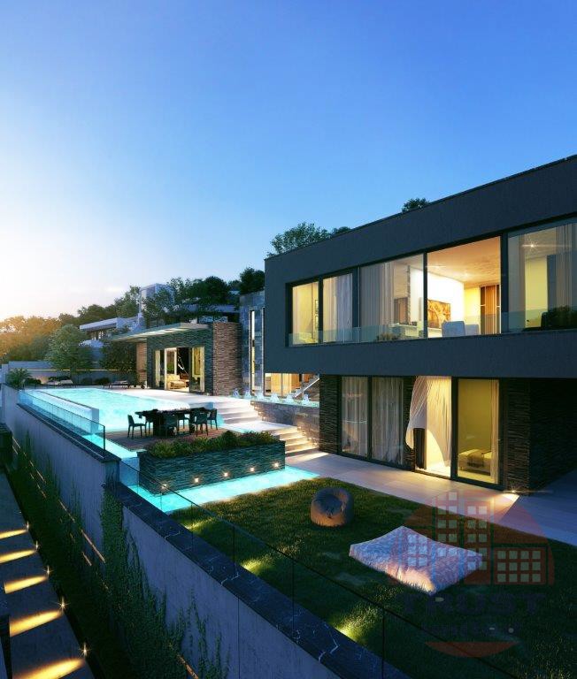 Deluxe villas with charming sea and Alanya castle views