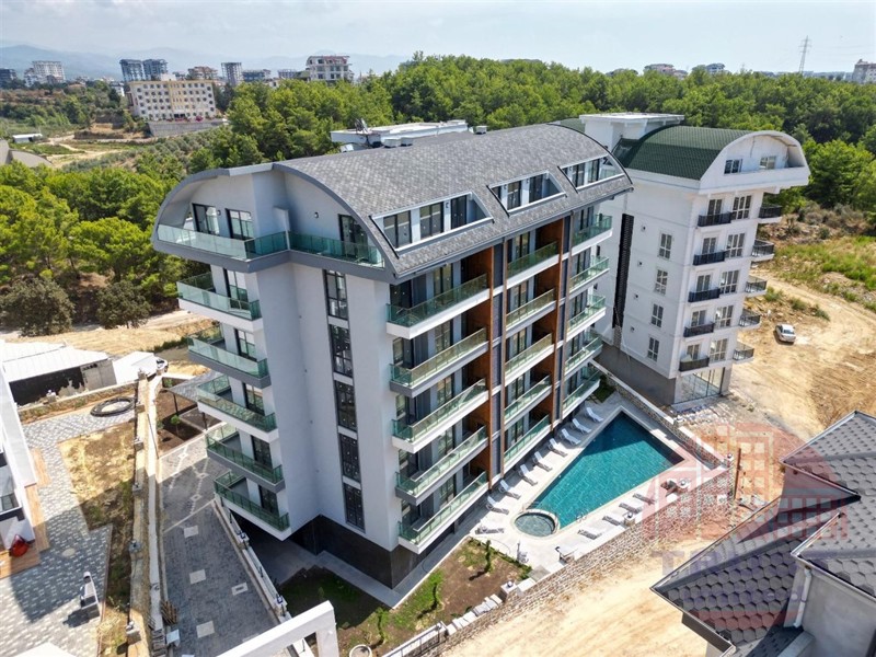 Exclusive 2+1 furnished apartment with sea views in Avsallar, Alanya