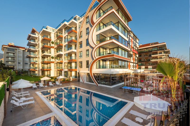 Exclusive seafront penthouse at modern residence in Kestel, Alanya