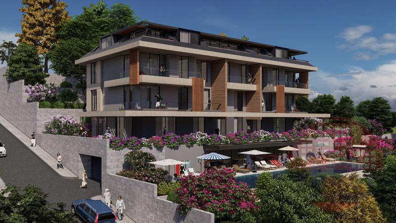 Royal apartments bear the beach in Alanya city center