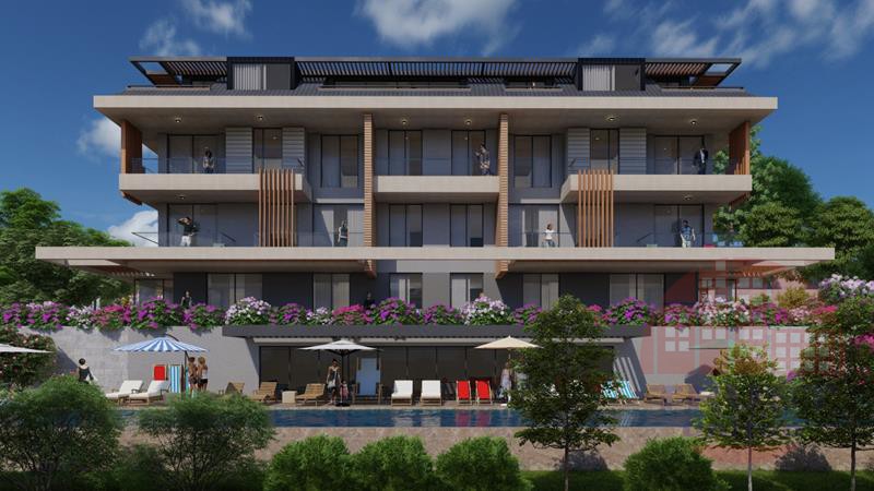 Royal apartments bear the beach in Alanya city center
