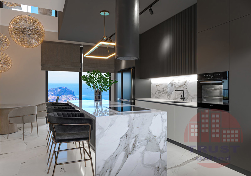 Luxury villas in Alanya suitable for obtaining Turkish citizenship through investment