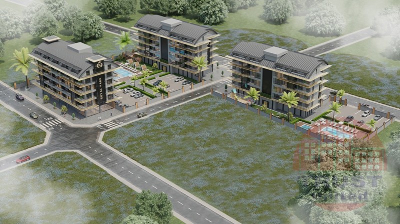 Royal apartments in deluxe residential complex in Kargicak, Alanya