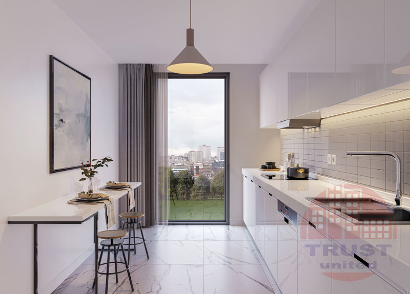 Premium apartments in minimalistic residential complex in Basin Ekspres, Istanbul