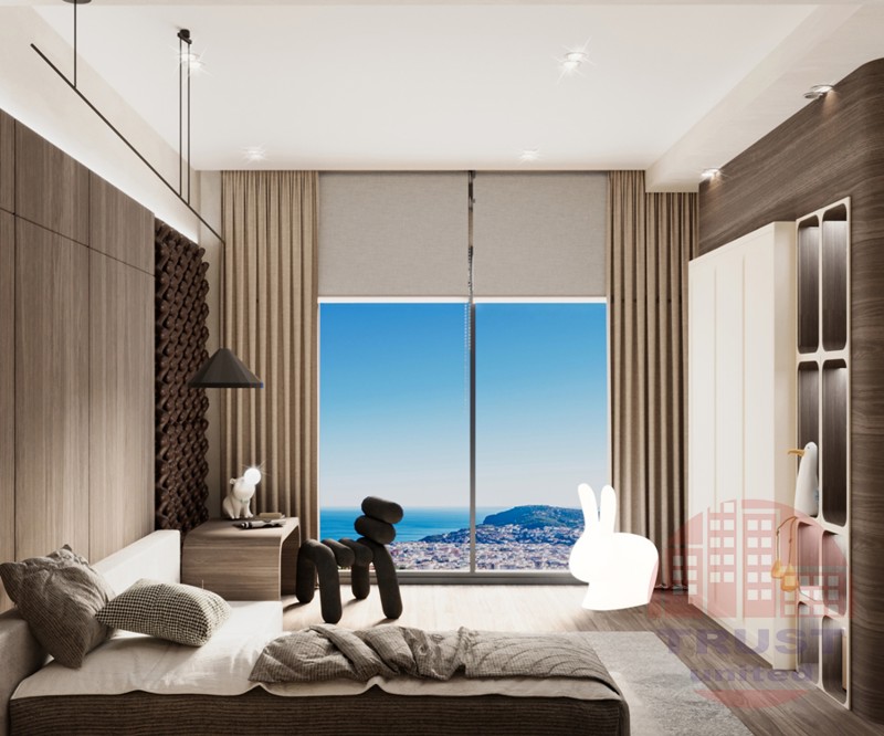 Deluxe villas with charming sea and Alanya castle views