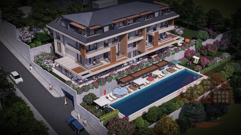 Royal apartments bear the beach in Alanya city center