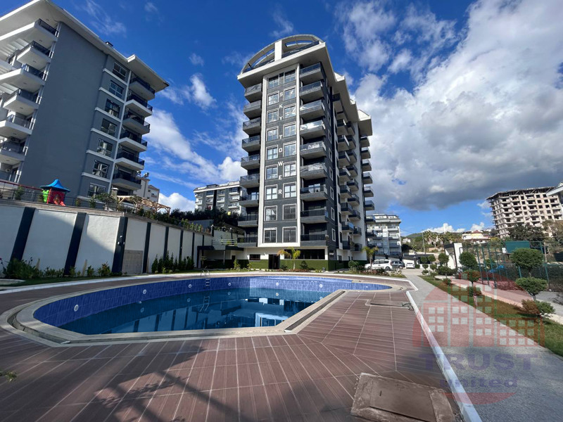 Ready 1+1 apartment in modern residential complex in Avsallar, Alanya