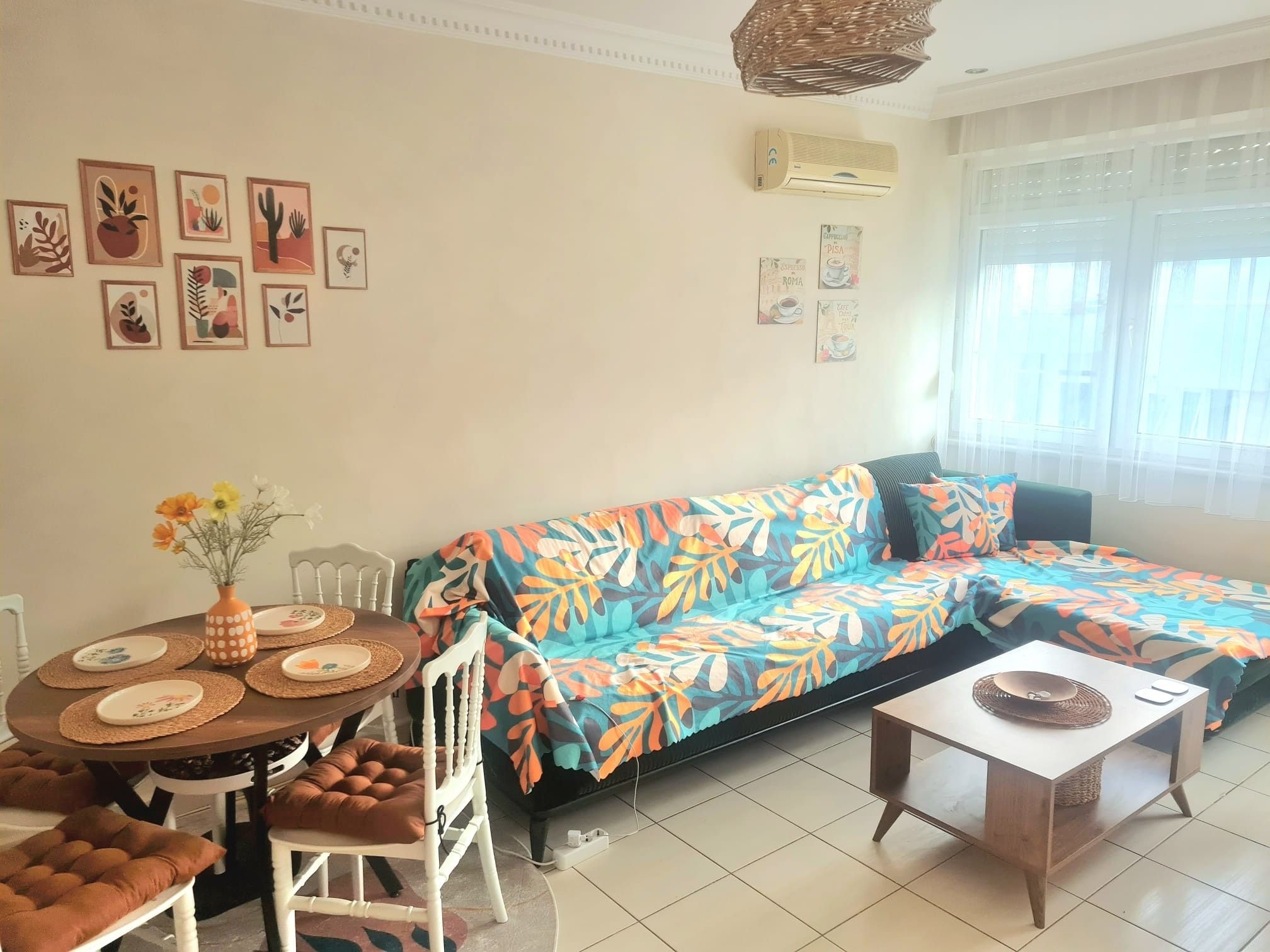Furnished 2+1 apartment in the heart of Alanya near Cleopatra beach