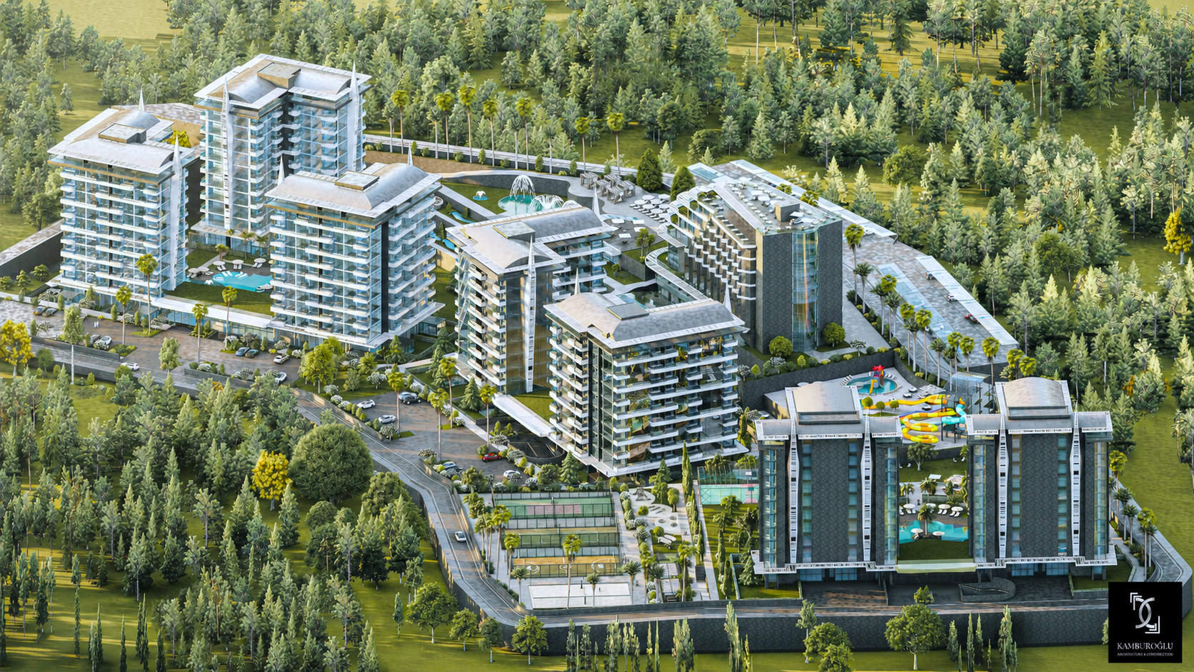 Luxury resort complex in Avsallar, Alanya.